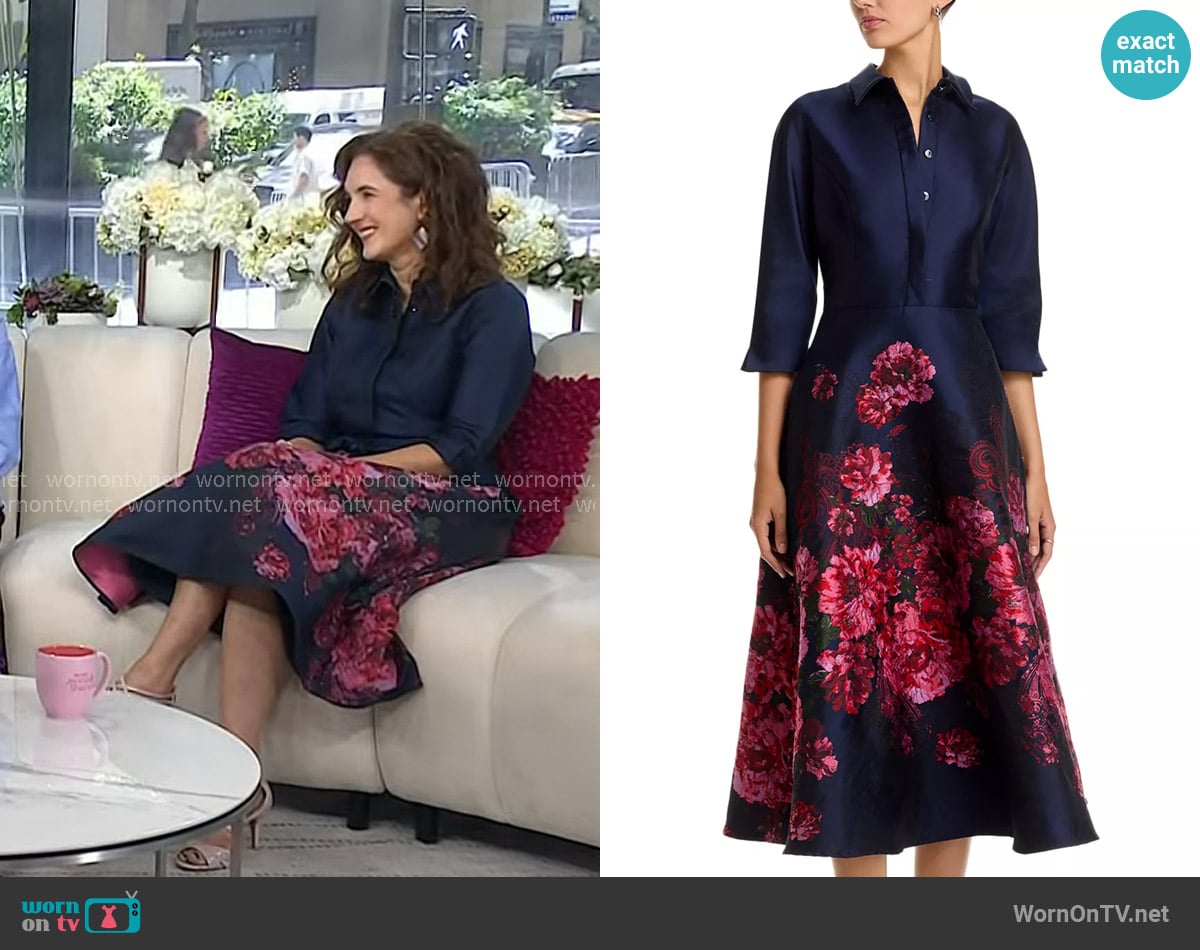 Alexandra H. Solomon’s navy floral dress on Today Alexandra H. Solomon’s navy floral dress on Today