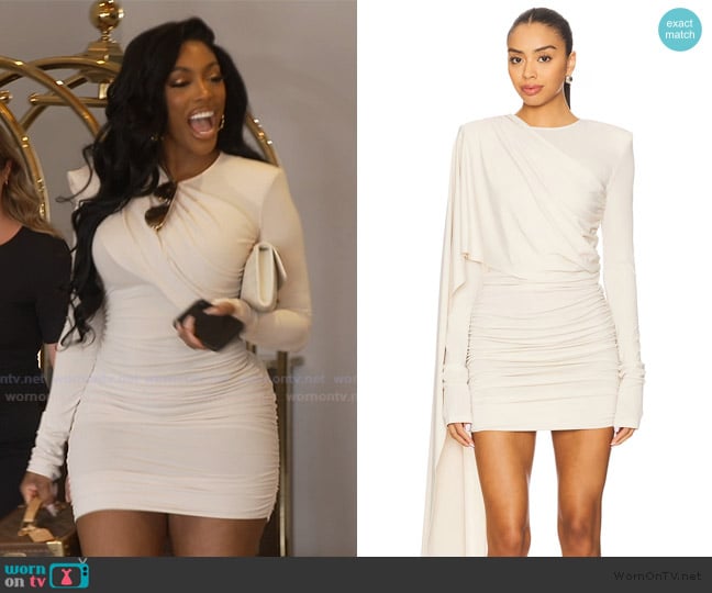 The Andamane Draped Mini Dress worn by Porsha Williams on The Real Housewives of Atlanta
