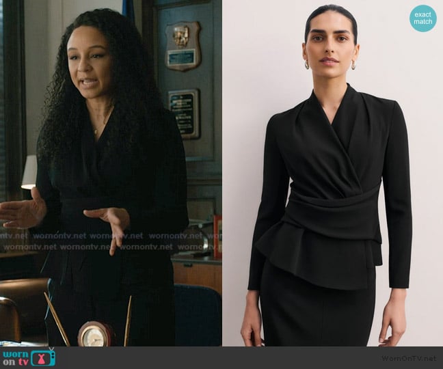 The Fold London Clever Crepe Belleville Long Sleeve Top worn by Kaya Blanke (Carra Patterson) on Elsbeth