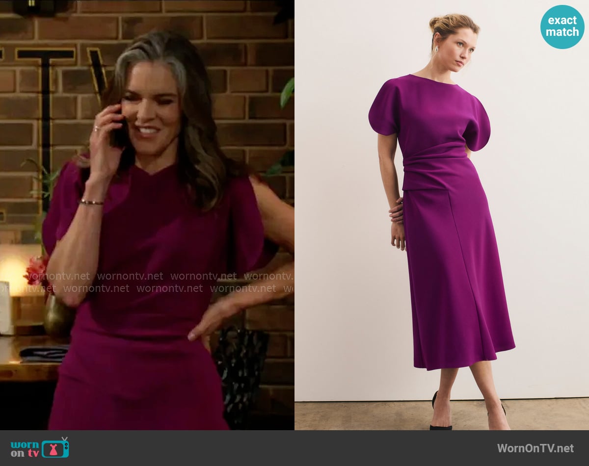 The Fold London Salerno Crepe Dress worn by Diane Jenkins (Susan Walters) on The Young and the Restless
