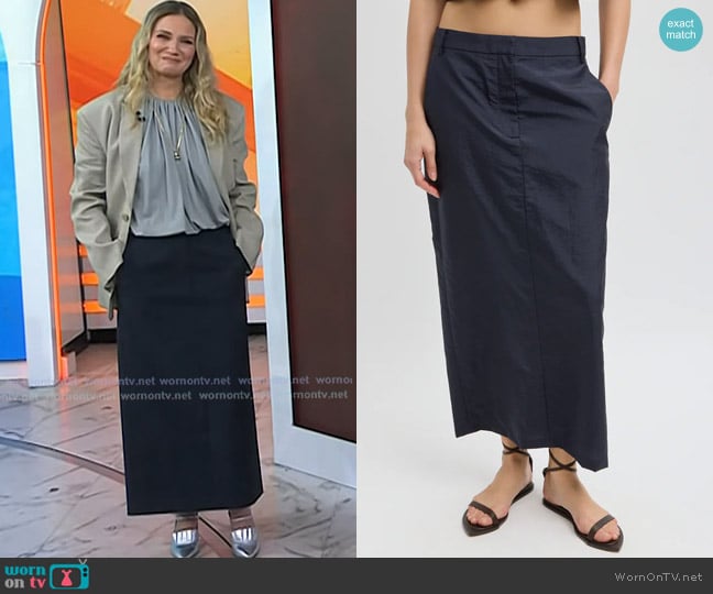 Jennifer Nettles’s naxy maxi skirt on Today