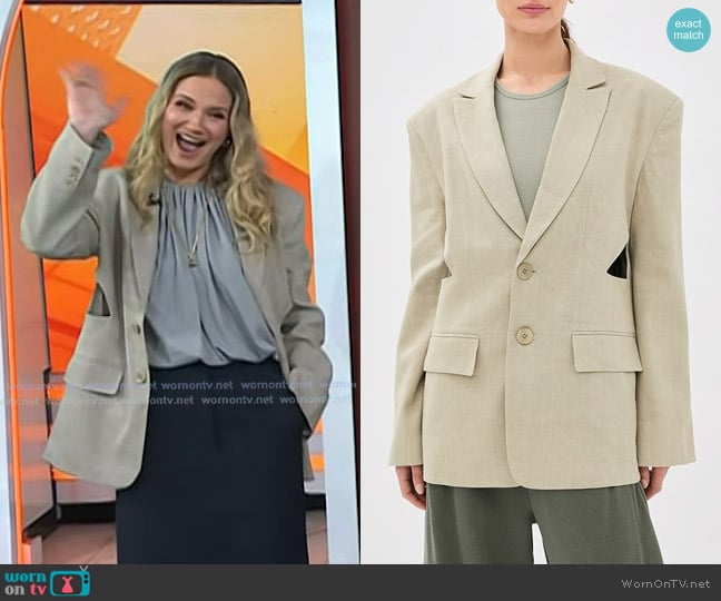 Jennifer Nettles’s grey cutout blazer on Today