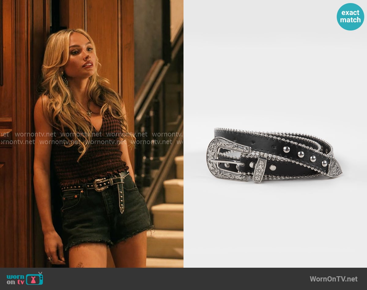 Tillys Studded Western Belt worn by Oreana (Natalie Alyn Lind) on Dutton Ranch