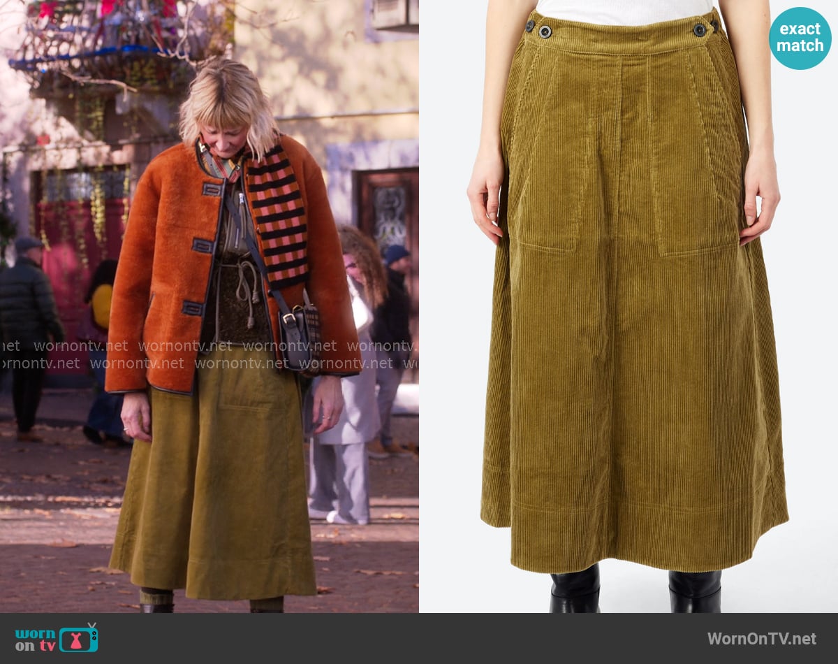 Toast Organic Cord A Line Skirt worn by Anne (Kerri Kenney) on The Four Seasons