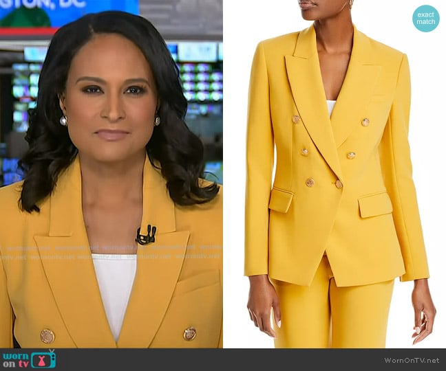 Toccin Kylie Double Breasted Blazer worn by Kristen Welker on Today