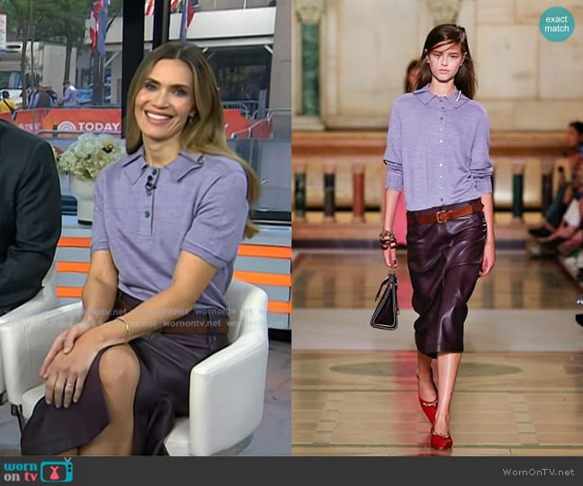 Mandy Moore’s lilac polo top on Today