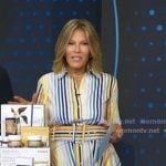 Tory’s multicolor stripe shirtdress on Good Morning America