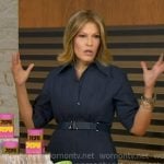 Tory's blue belted slit denim dress on Good Morning America