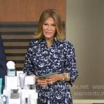 Tory’s navy floral shirtdress on Good Morning America
