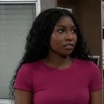 Trina’s pink tee on General Hospital