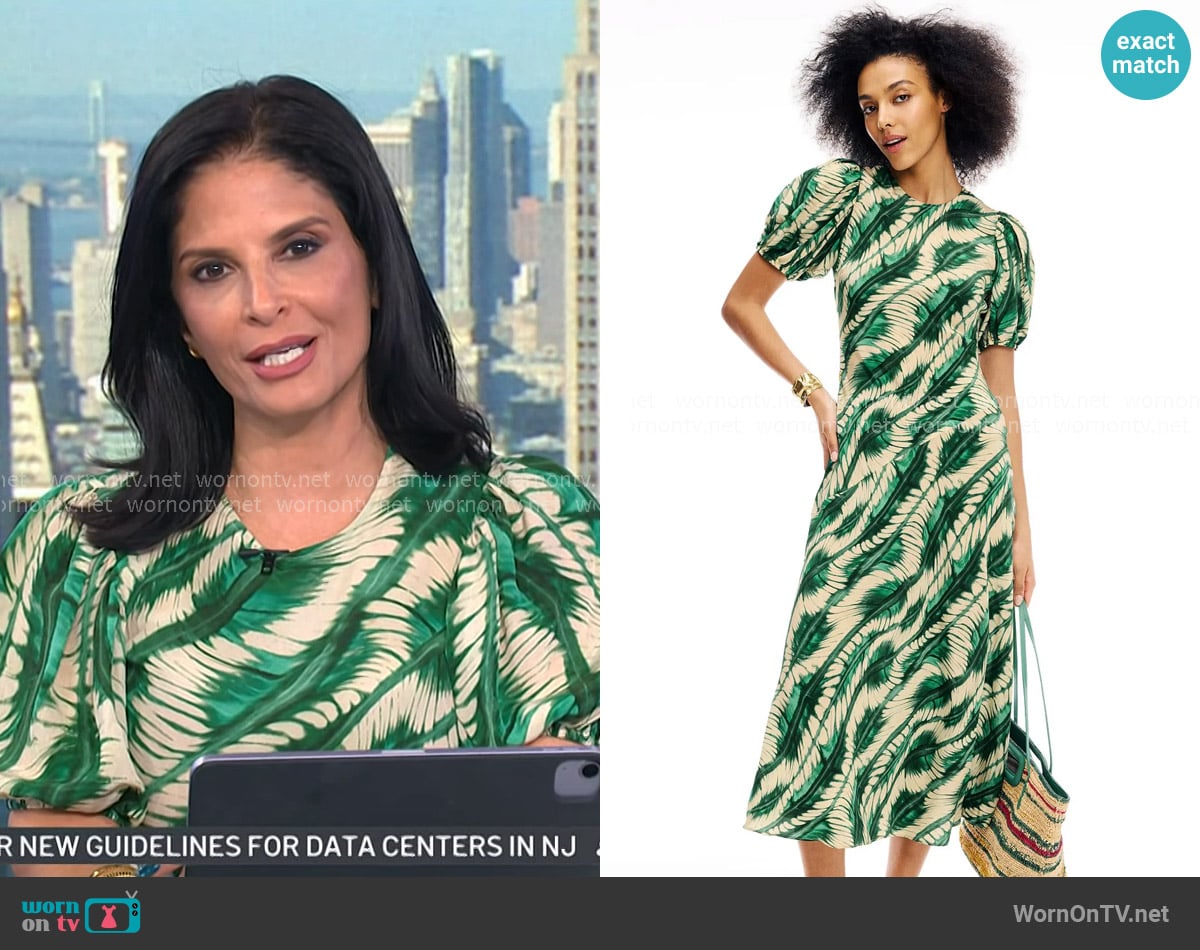 Ulla Johnson Ines Dress in Acacia worn by Darlene Rodriguez on Today