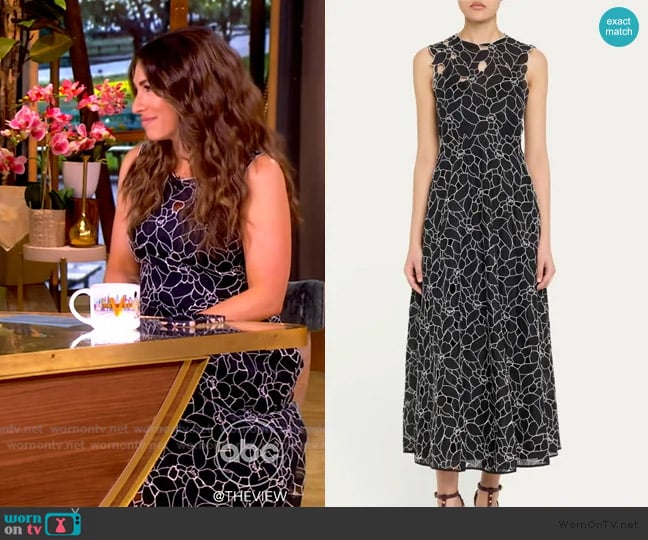 Ulla Johnson Kiana Embroidered Sleeveless Midi Dress worn by Alyssa Farah Griffin on The View