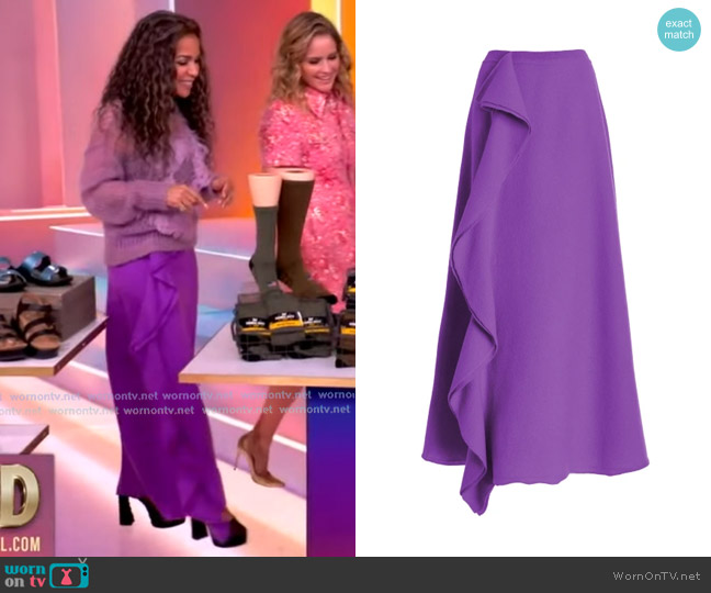 Ulla Johnson Mireya Skirt worn by Sunny Hostin on The View