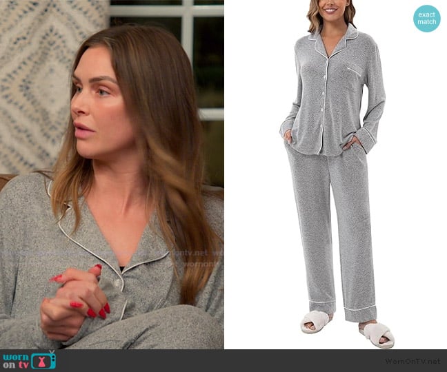 Umby Silk Satin Pajamas worn by Lala Kent on The Valley