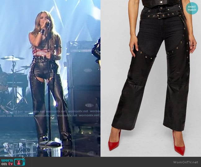 Uncuffed Leather Kylie Leather Chaps worn by Carrie Underwood on American Idol