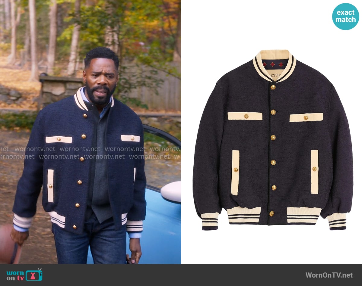 Valentino Garavani Cotton Tweed Bomber Jacket worn by Danny (Colman Domingo) on The Four Seasons