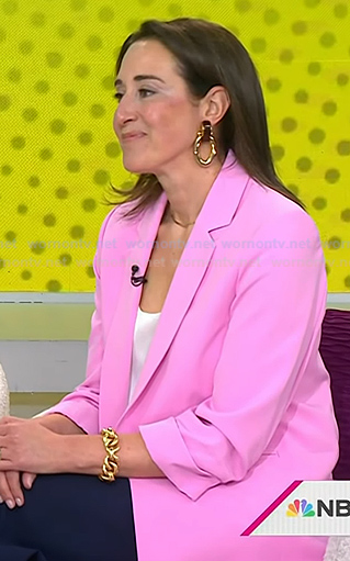 Vanessa Bennett’s pink open jacket on Today