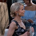 Vanessa’s greyscale floral dress on Beyond the Gates