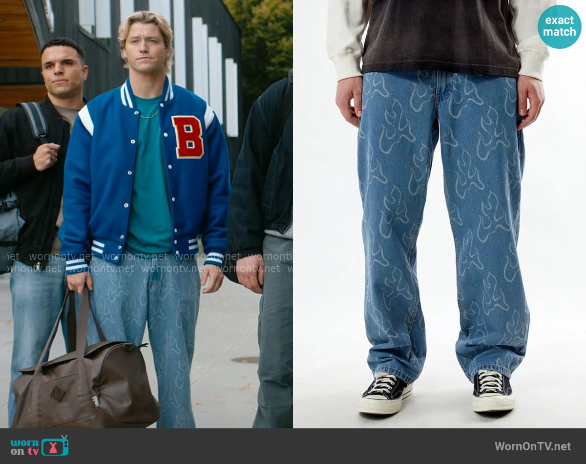 Vans Check 5 Blaze Loose Jeans in Blue worn by Dean Di Laurentis (Stephen Kalyn) on Off Campus