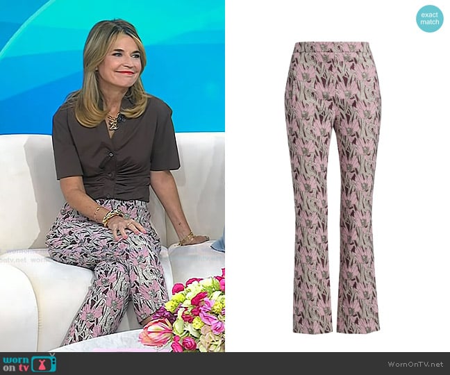 Savannah’s pink floral pants on Today