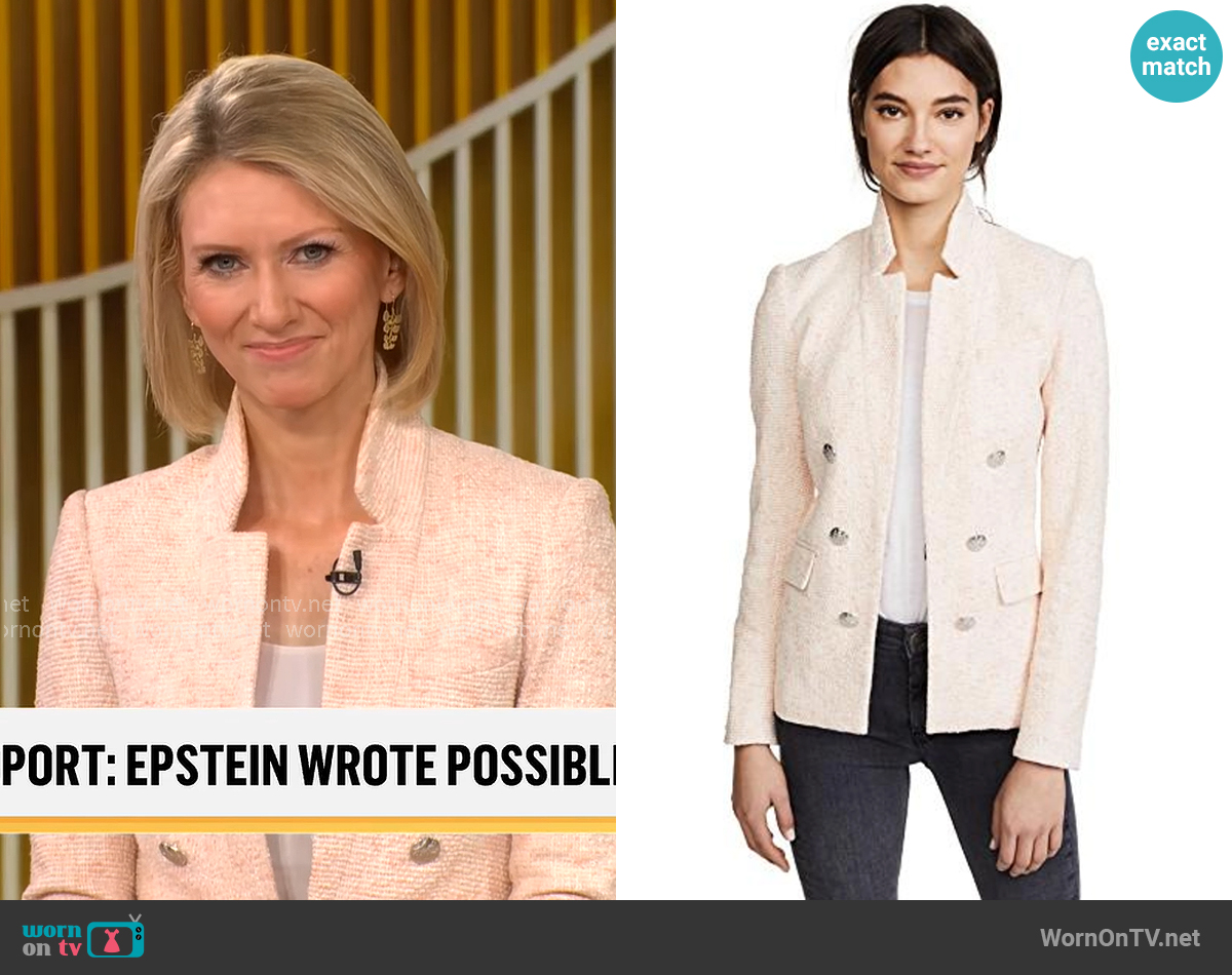 Veronica Beard Barton Jacket worn by Anna Schecter on CBS Mornings