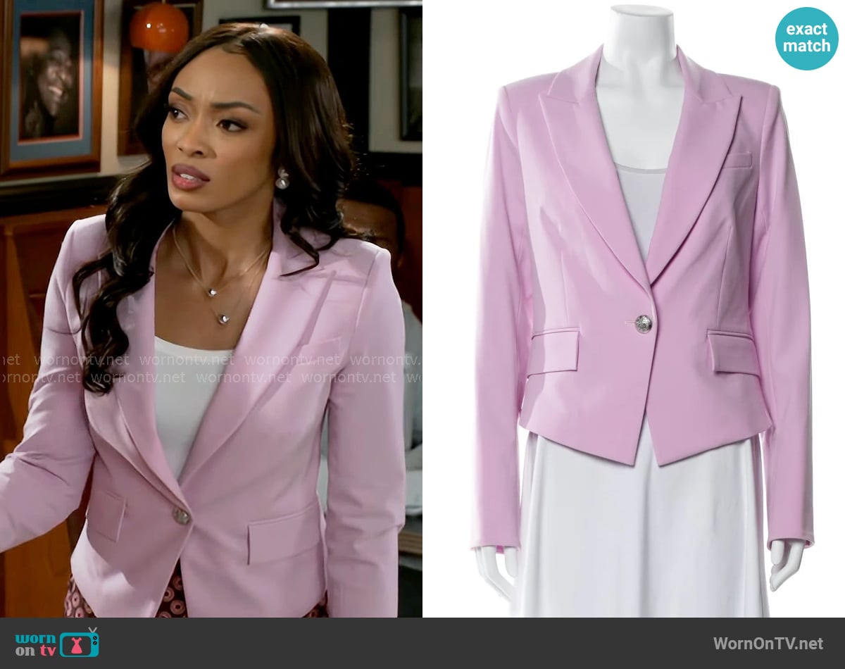 Veronica Beard Hosanna Crop Dickey Jacket worn by Madison Montgomery (Kenjah) on Beyond the Gates