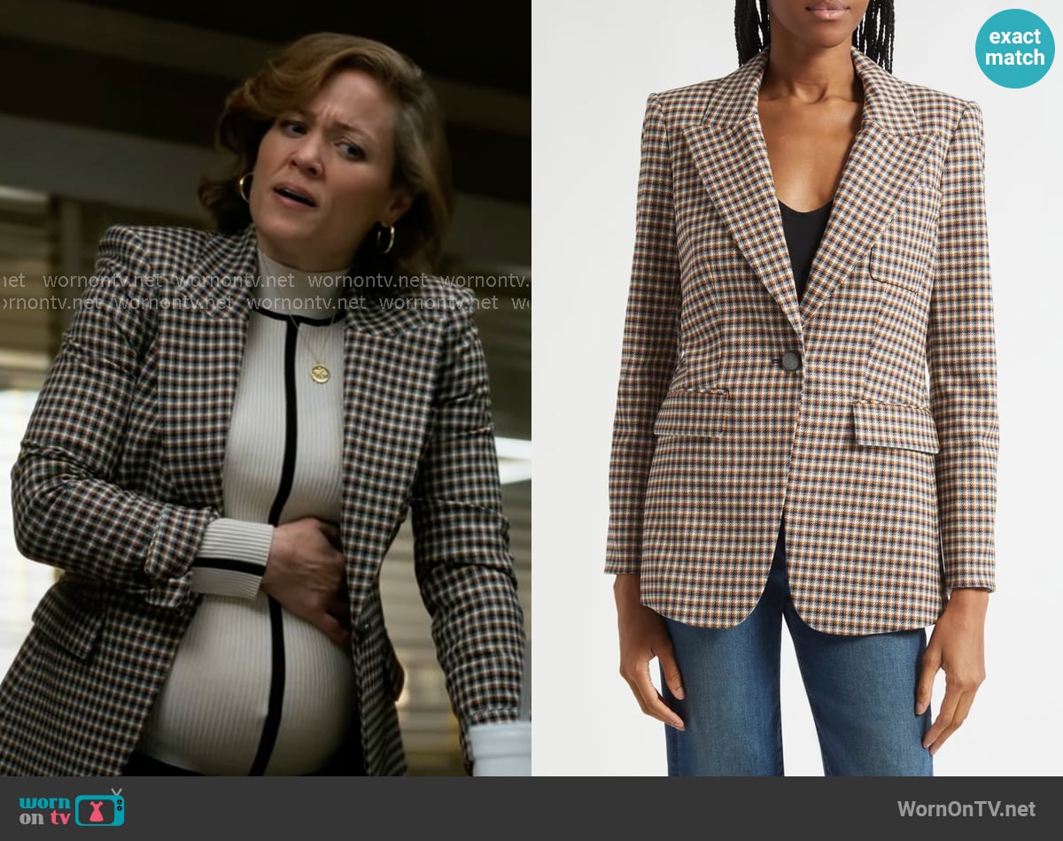 Veronica Beard Livvy Blazer worn by Angie Polaski (Erika Christensen) on Will Trent