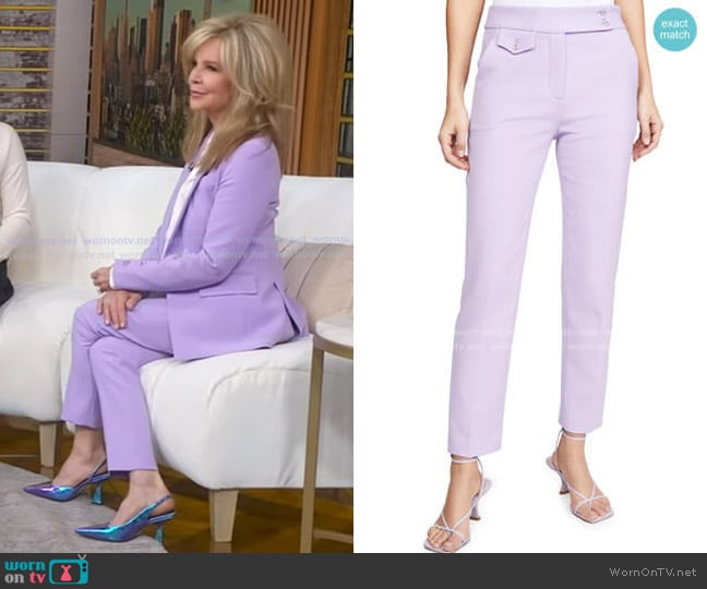 Veronica Beard Renzo Pants worn by Lisa Hartman Black on Good Morning America