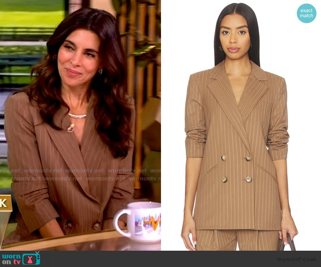 Veronica Beard Rupert Pinstripe Dickey Jacket worn by Jamie Lynn Sigler on The View