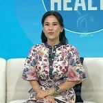 Vicky’s floral printed belted mini dress on Today
