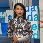 Vicky’s printed mock neck dress on NBC News Daily