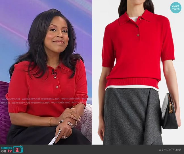 Sheinelle’s red polo on Today