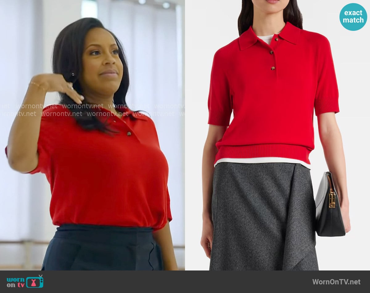 Sheinelle’s red polo on Today Sheinelle’s red polo on Today