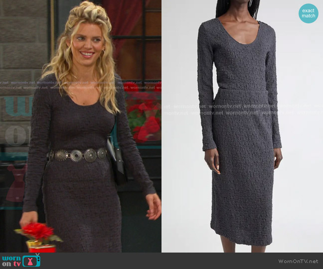 Vince Long Sleeve Scoop Neck Top worn by Catherina Greene (AnnaLynne McCord) on Days of our Lives
