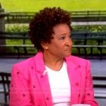 Wanda Sykes's pink embellished blazer on The View