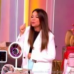 Gretta Monahan’s white double breasted blazer on the View