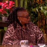 Whoopi's leopard print shirt on The View
