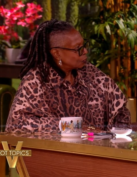 Whoopi’s leopard print shirt on The View