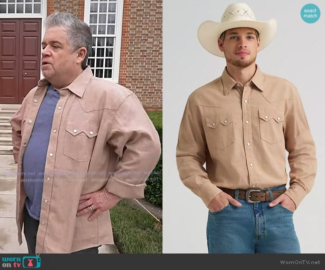Patton Oswalt’s pink western shirt on Today