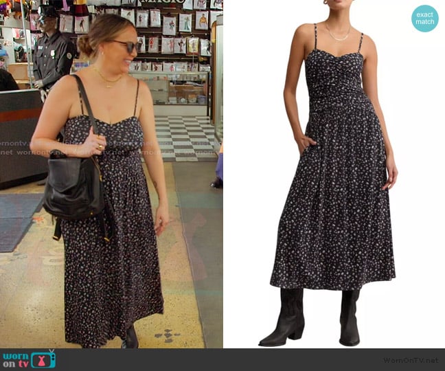 Z Supply Georgina Ditsy Floral Sweetheart Midi Dress worn by Kristen Doute on The Valley