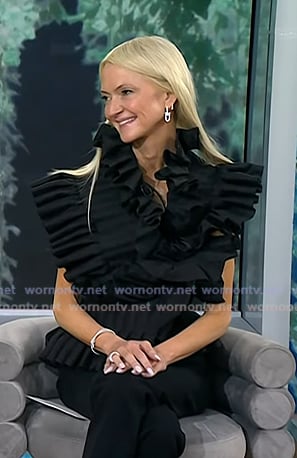 Zanna Roberts Rassi’s black pleated top on Today