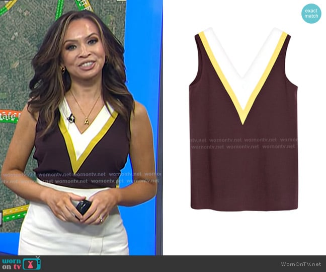 Zara Basic Sleeveless Top worn by Adelle Caballero on Today