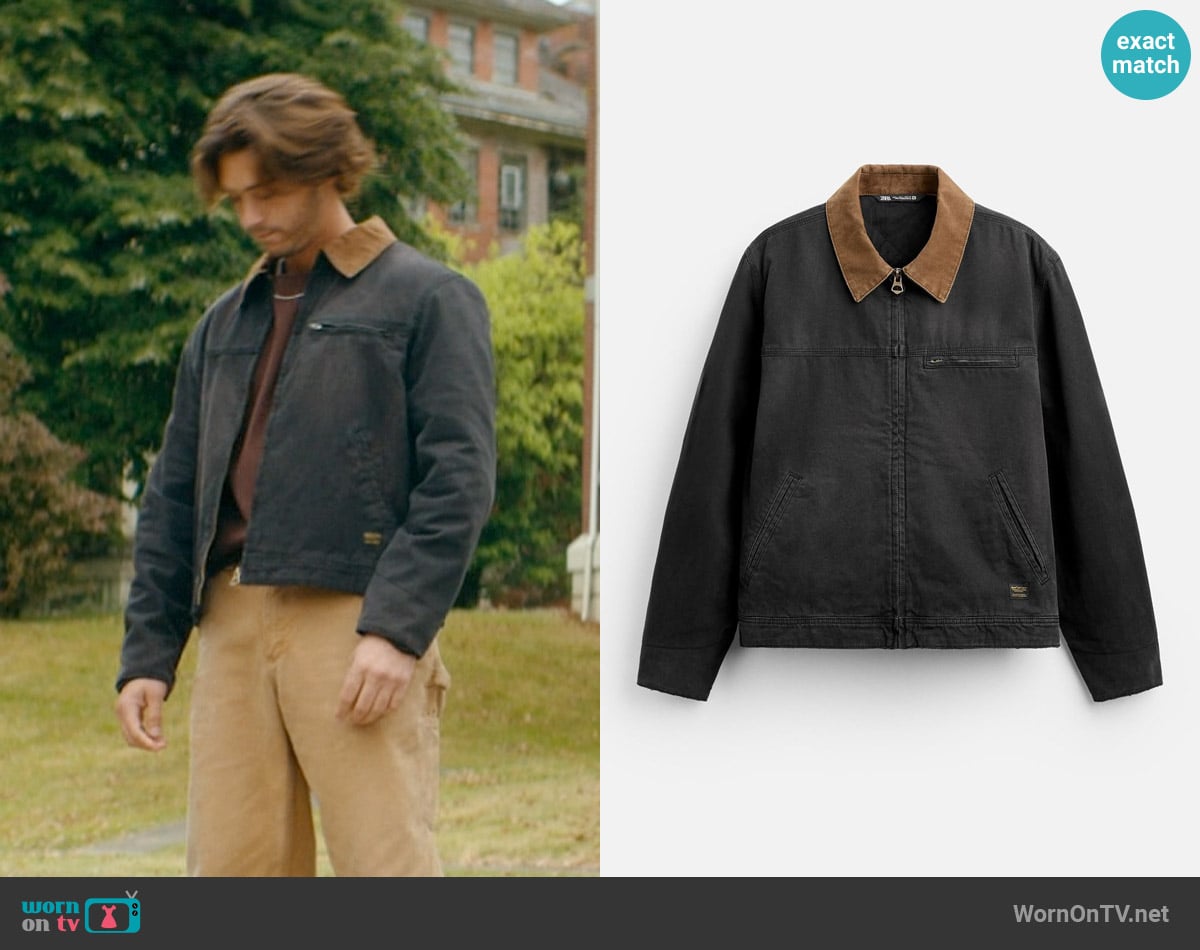 Zara Contrast Collar Jacket worn by John Logan (Antonio Cipriano) on Off Campus