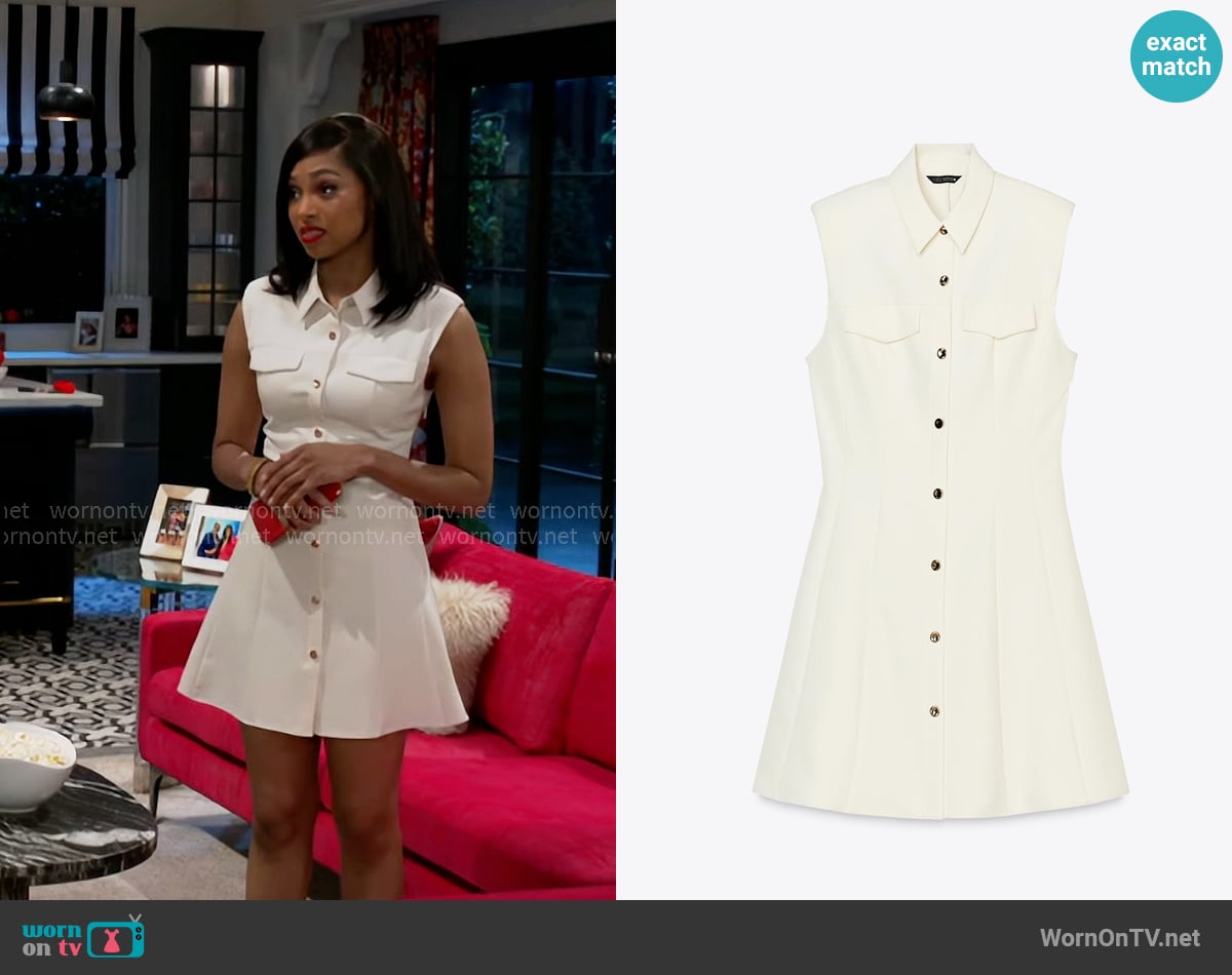 Zara Crepe Mini Dress worn by Kat Richardson (Colby Muhammad) on Beyond the Gates