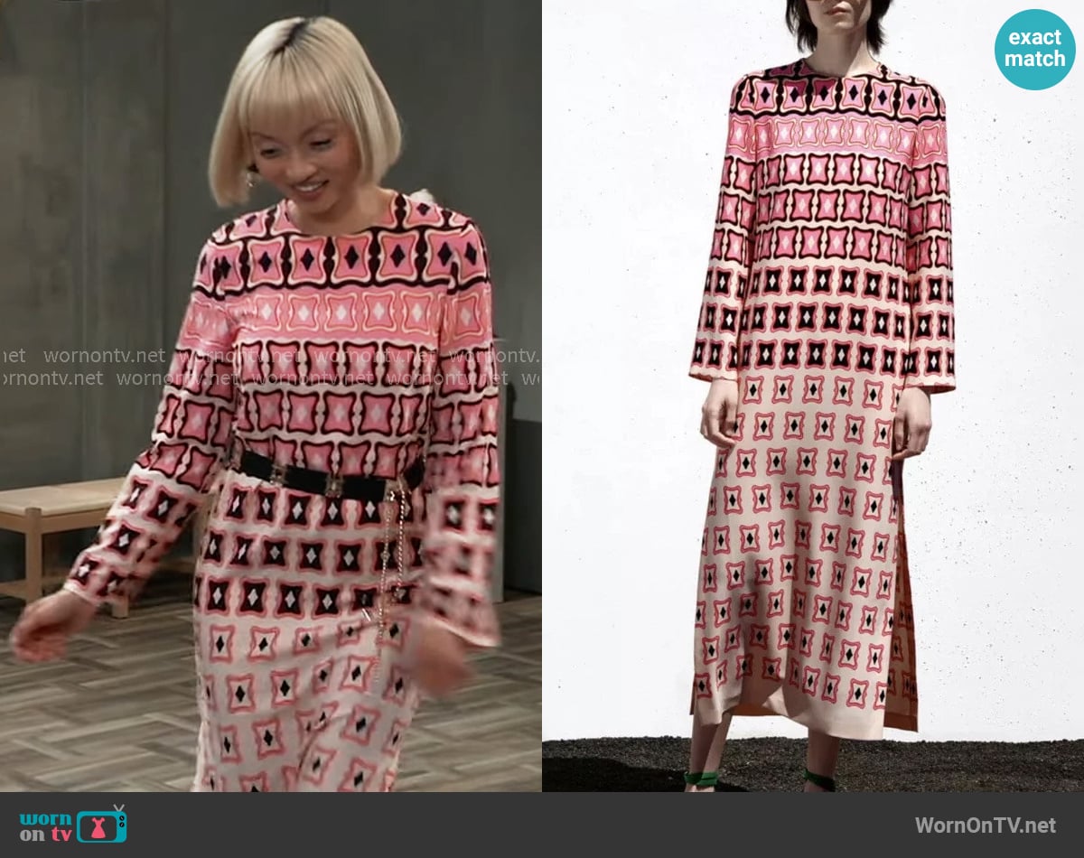 Zara Geometric Print Dress