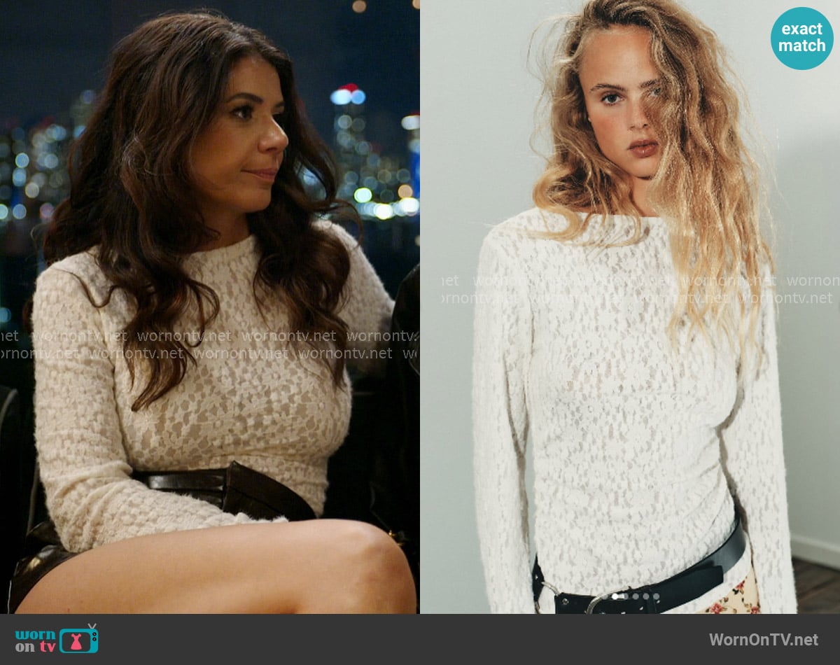 Zara Lace Top worn by Yvonne Najor on In The City