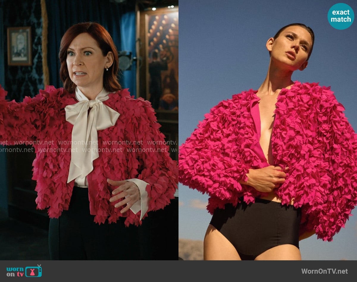 Zara Petal Jacket in Hot Pink worn by Elsbeth Tascioni (Carrie Preston) on Elsbeth