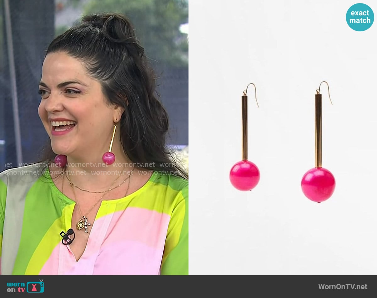 Zara Resin Earrings worn by Kimmay Caldwell on Today