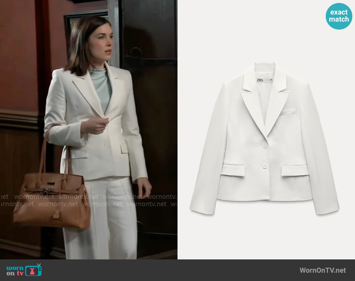 Zara Slim Fit Blazer worn by Willow Tait (Katelyn MacMullen) on General Hospital