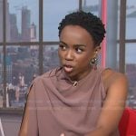 Zinhle's gathered asymmetric top on NBC News Daily